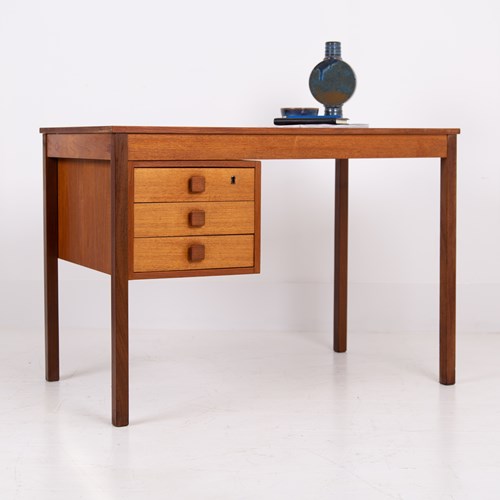 Mid-Century Danish Teak Desk By Domino Mobler