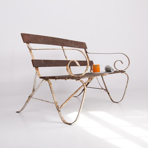 Late 19Th Century Iron Garden Bench