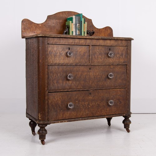  Little Victorian Chest Of Drawers Original Paint C1880