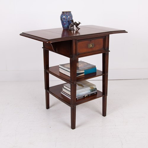 Victorian Table With Drawer & Drop Leaves C1880