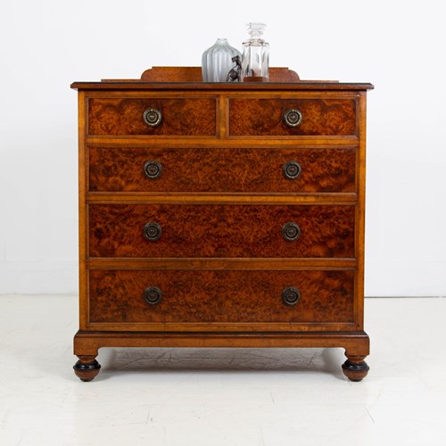 Gillows Chest Of Drawers Burr Walnut Ebonised C1910