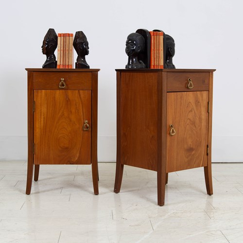 Mid Century 1970S Pair Of Teak Bedside Cabinets