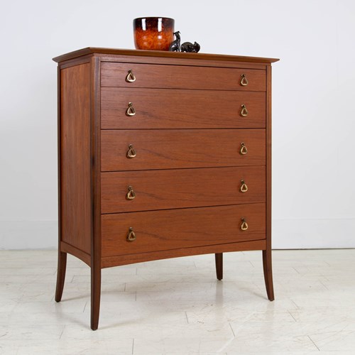 Attractive Mid Century 1970S Teak Chest Of Drawers