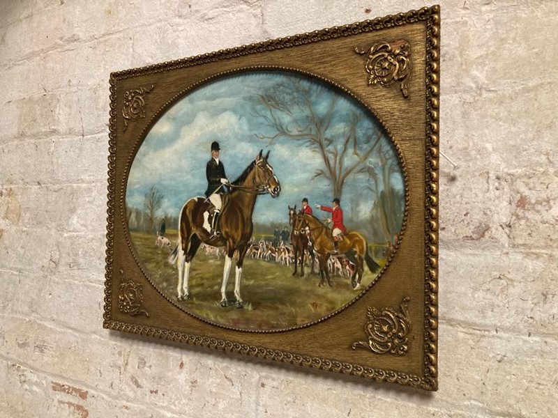Horse Hound Hunting Scene Oil Painting Framed -blackthorn-living-acdk8653msp-main-637945402350608593.jpg
