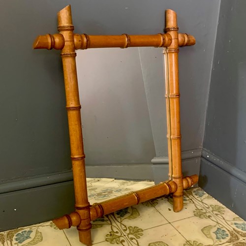 Small French Faux Bamboo Mirror