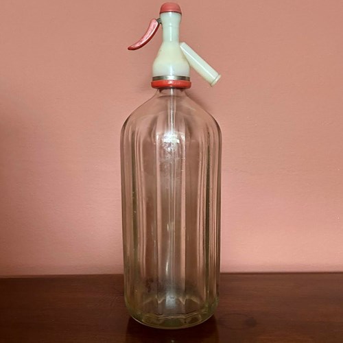 Vintage Glass Soda Water Bottle / Siphon - Globe Table Waters Leith