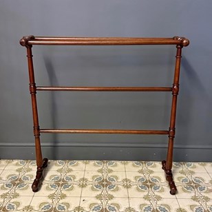 Antique Wooden Towel Rail