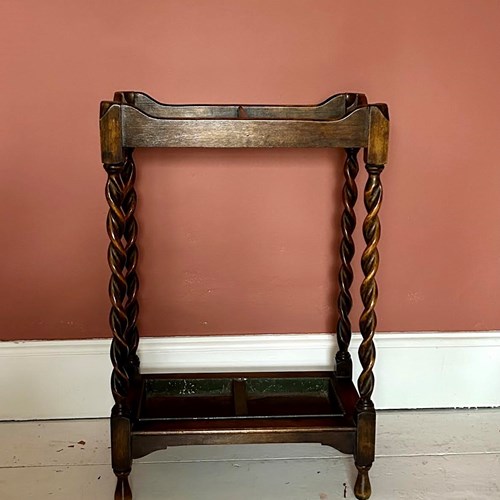 Antique Barley Twist Umbrella Stand