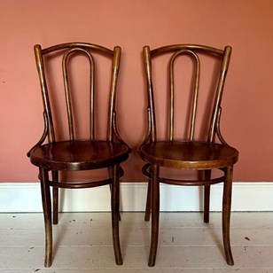 Pair Of Vintage Bentwood Bistro Din...