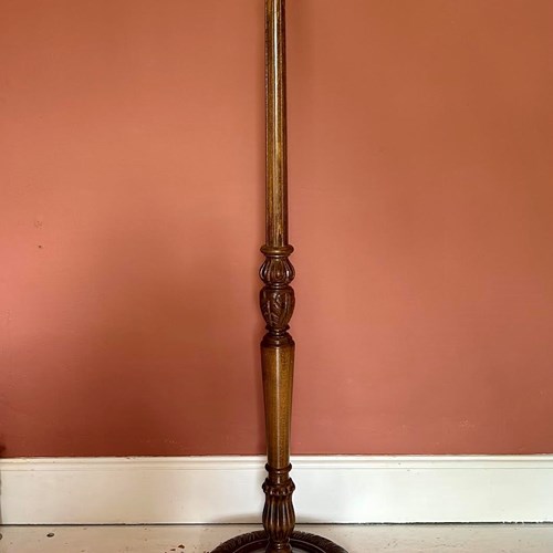 Carved Oak Floor / Standard Lamp
