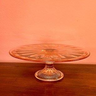 Vintage French Peach Tinted Glass C...