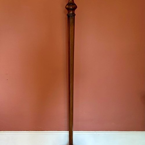 Tall Antique Wooden Floor / Standard Lamp