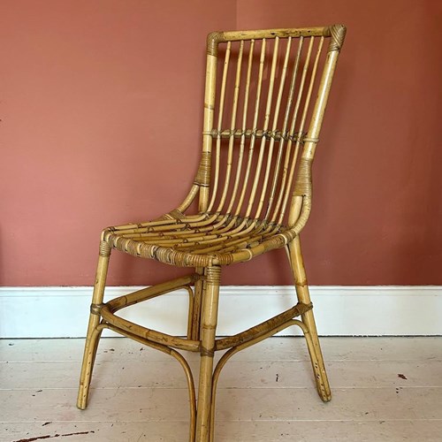 Vintage Bamboo And Rattan Chair