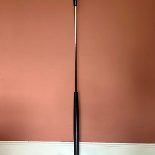 Mid Century Floor / Standard Lamp Black And Brass