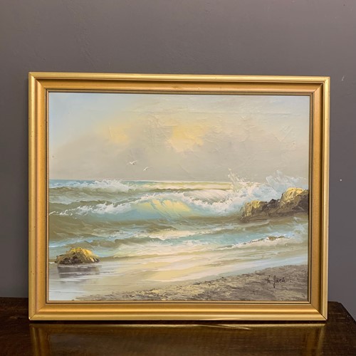 Gilt Framed Oil Painting Sea Scene