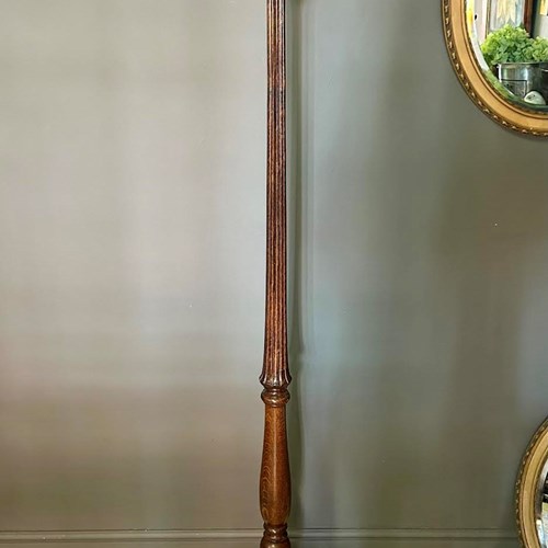 Antique Wooden Turned Floor / Standard Lamp