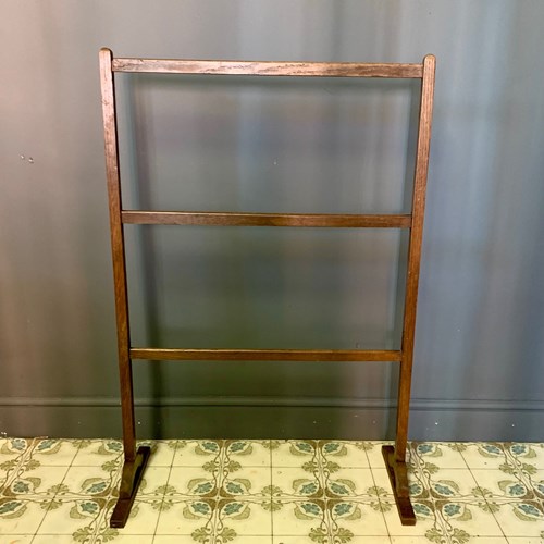 Antique Wooden Clothes / Towel Rail