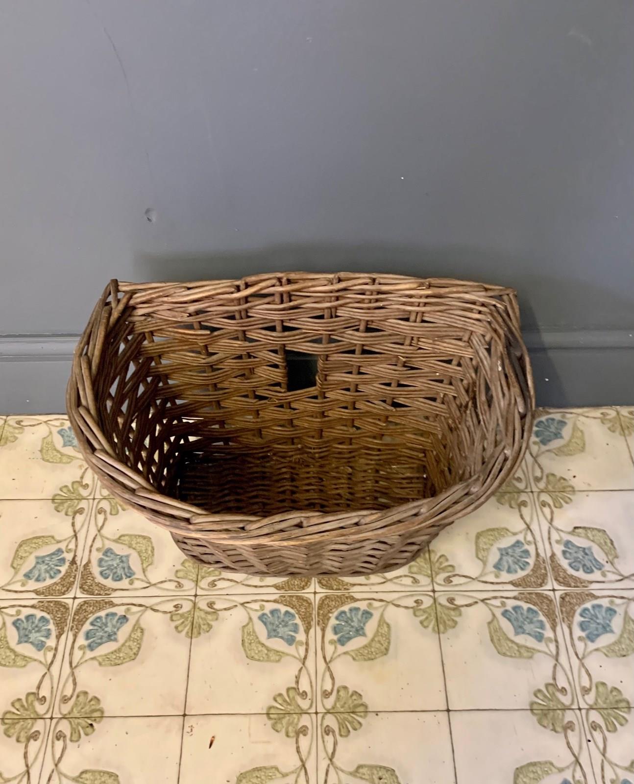 vintage wicker bike basket