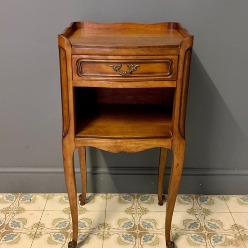 Antique French Wooden Bedside Table
