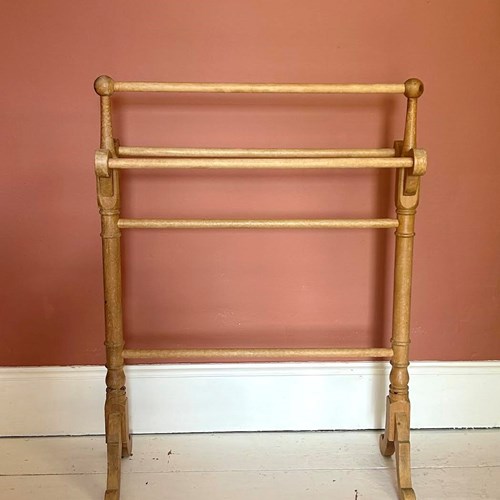 Vintage Pine Wooden Towel Rail