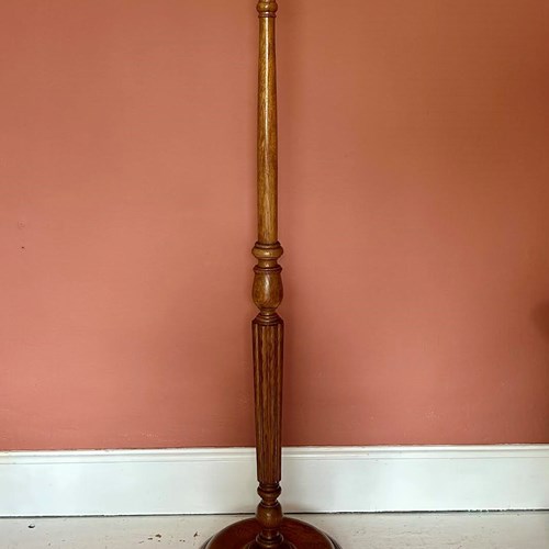 Vintage Wooden Turned Floor / Standard Lamp