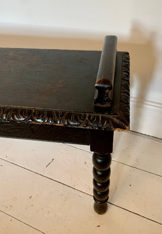 Antique Ebonised Wooden Bench with Turned Legs-bowden-knight-ebinised-wooden-bench-6-main-637998260865531788.jpg