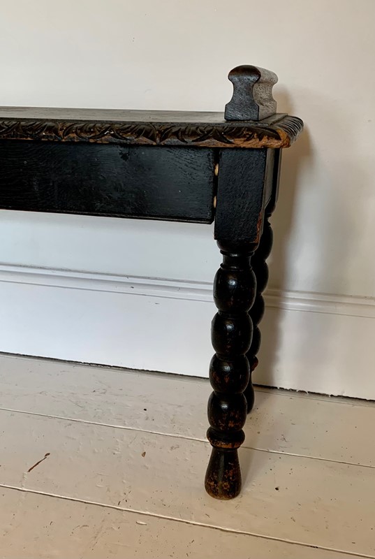 Antique Ebonised Wooden Bench with Turned Legs-bowden-knight-ebinised-wooden-bench-7-main-637998260925843738.jpg