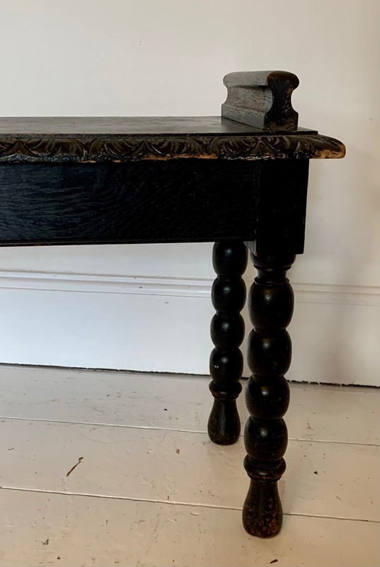 Antique Ebonised Wooden Bench with Turned Legs-bowden-knight-ebinised-wooden-bench-8-main-637998260969750841.jpg