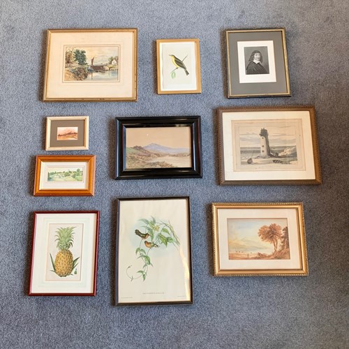 Collection Of 10 Antique & Vintage Pictures