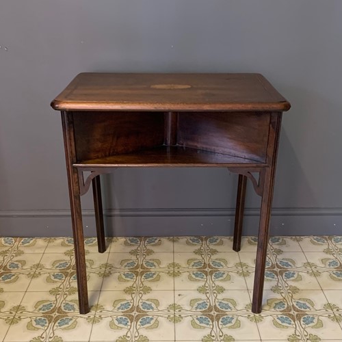 Late Victorian Antique Occasional Table With Inlaid