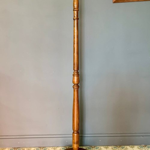 Vintage Wooden Turned Floor / Standard Lamp 