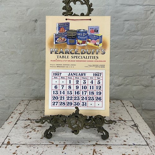 Stunning Rare Original 1957 Pearce Duff’S Showcard Calendar