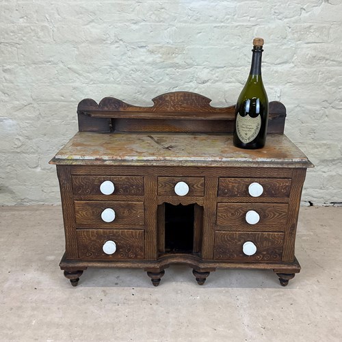 A Charming Victorian Miniature Apprentice Scrumbled Pine Dresser