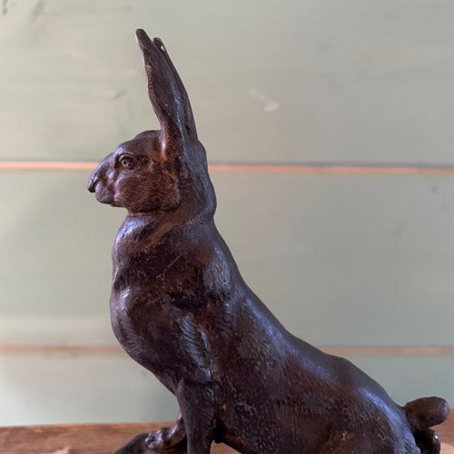 Bronzed Figure Of A Hare