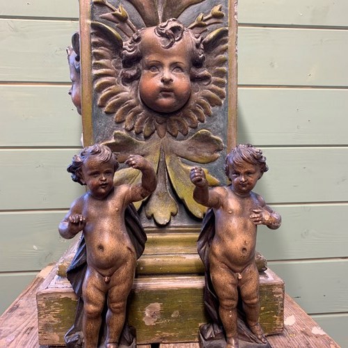 18Th Century Carved Putti