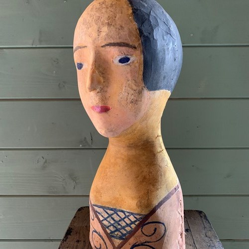 Antique French Milliner’S Wig Stand