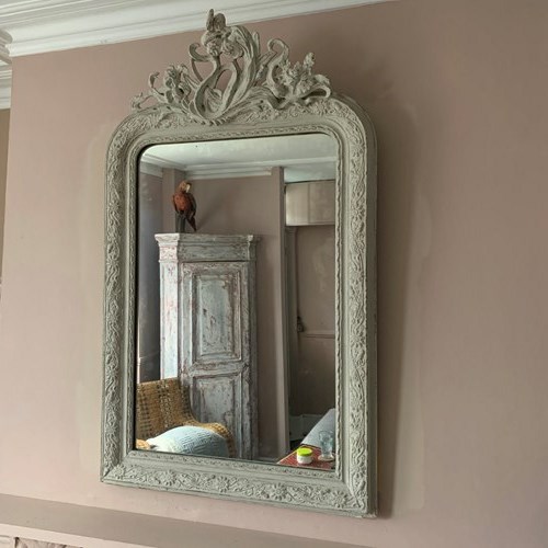 A Very Pretty French Art Nouveau Period Wall Mirror