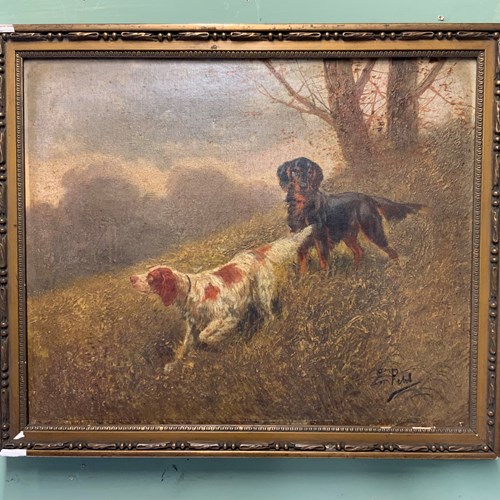 French School - Hunting Dogs In Landscape