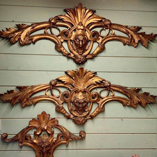Large 18Th C Wall Carvings