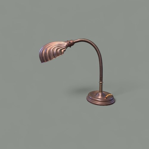 Clam Shell Flexible Stem Desk Lamp