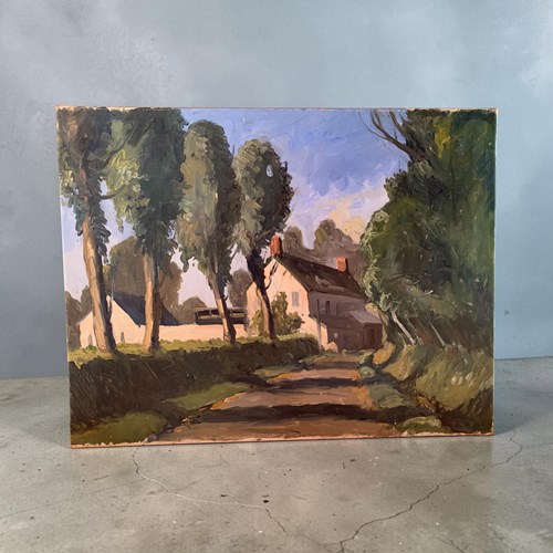 Mid 20Th C French Oil Painting