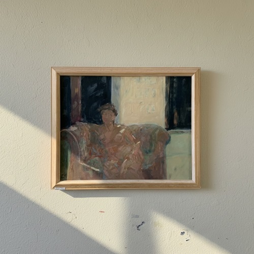 Woman On Sofa - Impressionist Oil - Erika Macdonald