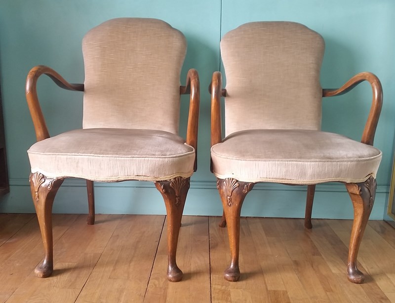 Antique Chairs - Matching Pair-brocante-furnishings-beige2-main-638133669017795459.jpg