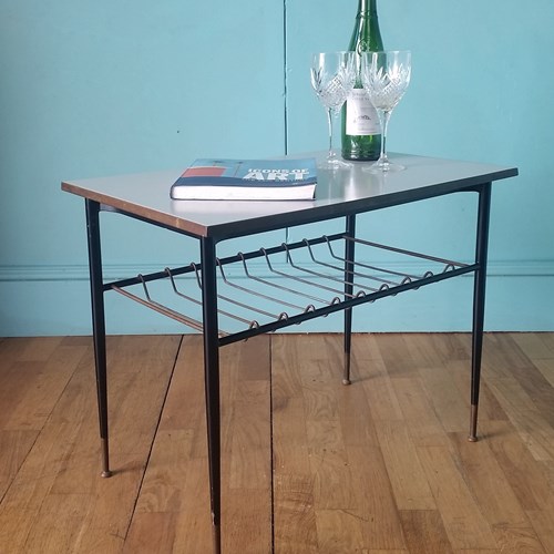 Mid Century Brass Side Table