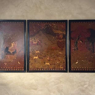 Nayika - A Trio Of Hand Painted Pan...