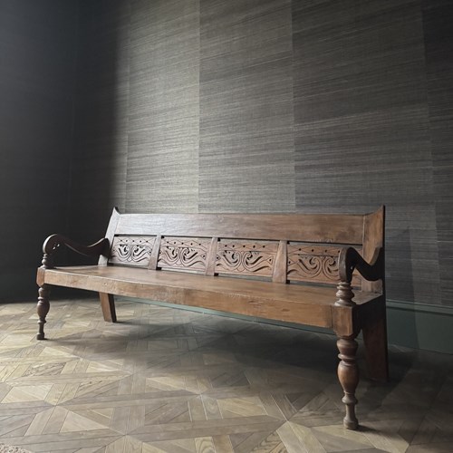 Oswald - Vintage 20Th Century Wood Bench