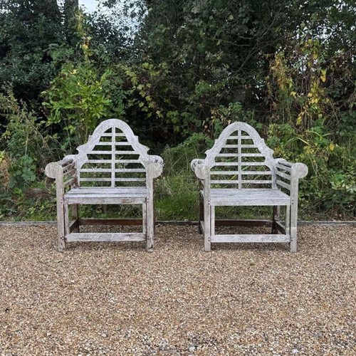Pair of Weathered Lutyen Chairs