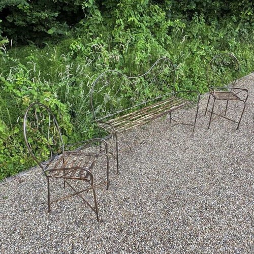 Strapwork Bench and Chair Set