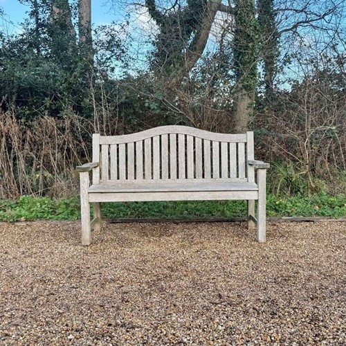 Silvered Arch-Backed Bench