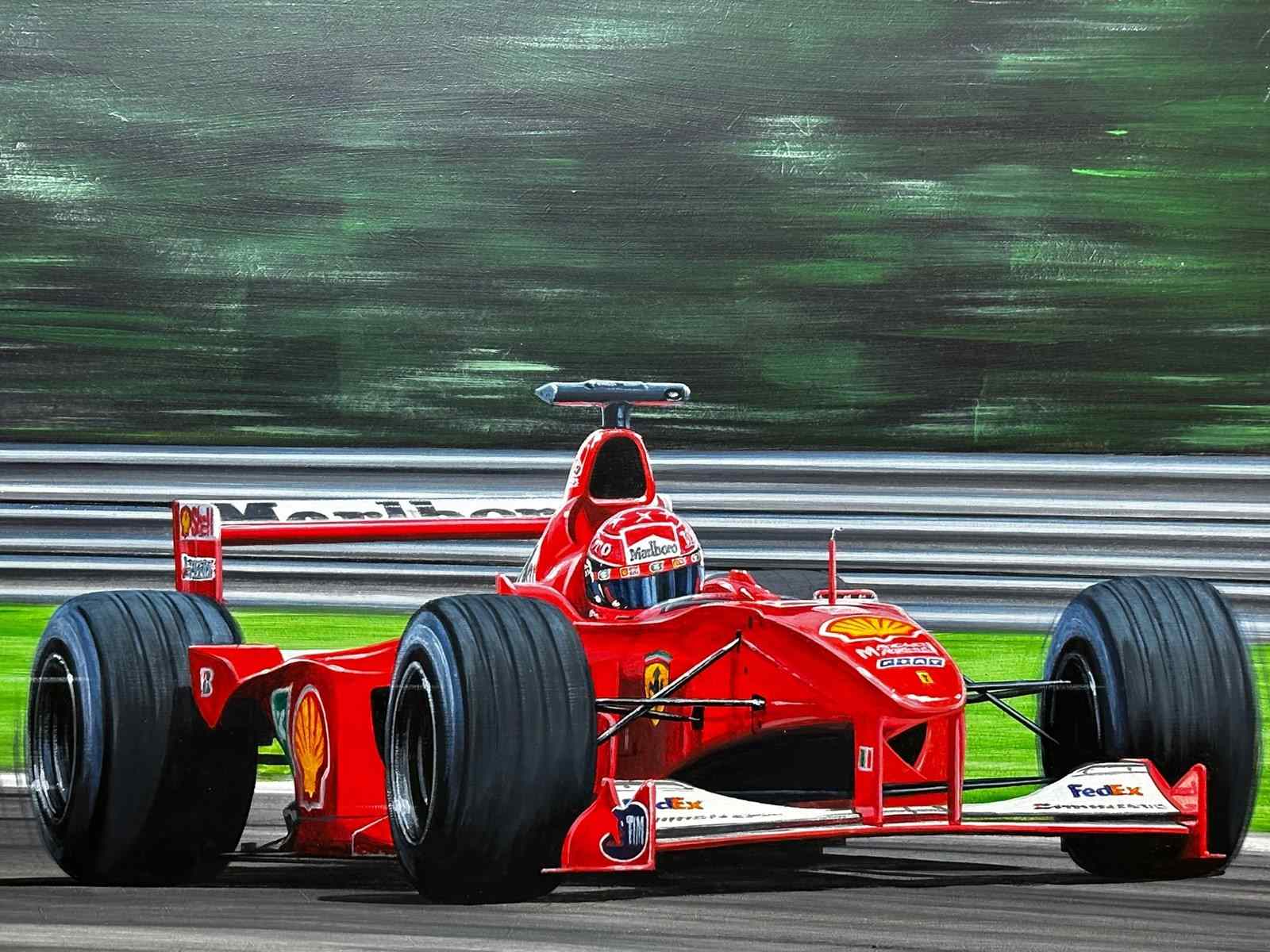 DIY Painting by Numbers for Adults, Motor Racing Painting Paint by Numbers,  Red F1 Racing Car
